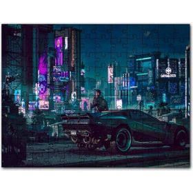 Cakapuzzle Difital Sanat Araba Möder Şehir Görseli Mdf 120 Parça Puzzle