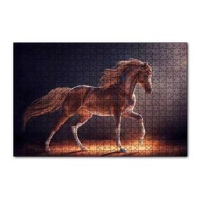 Cakapuzzle Dijital Sanat Kahverengi At Görseli 120 Parça Ahşap Puzzle