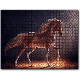 Cakapuzzle Dijital Sanat Kahverengi At Görseli 255 Parça Puzzle