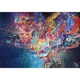 Cakapuzzle Dijital Soyut Hayal Gördüren Resim 120 Parça Ahşap Puzzle