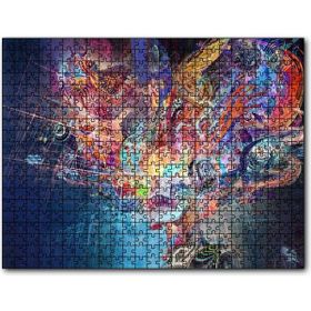 Cakapuzzle Dijital Soyut Hayal Gördüren Resim Mdf 255 Parça Puzzle