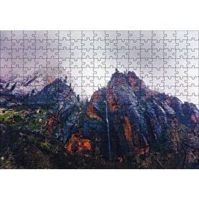 Cakapuzzle Dik Yamaçlı Dumanlı Dağ 120 Parça Ahşap Puzzle