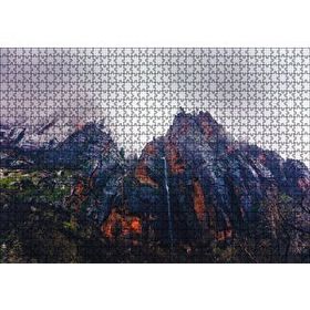 Cakapuzzle Dik Yamaçlı Dumanlı Dağ Ahşap 1000 Parça Puzzle