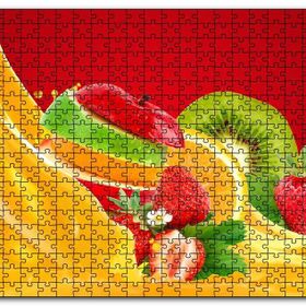 Cakapuzzle Dilimlenmiş Meyveler Meyve Suyu Ahşap 500 Parça Puzzle