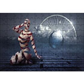 Cakapuzzle Dilimli Kadın Figüri Zaman 120 Parça Ahşap Puzzle
