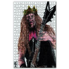 Cakapuzzle Dimebag Darrell Karikatürize Çizim Ahşap 1000 Parça Puzzle