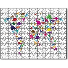 Cakapuzzle Dinozorlardan Oluşan Dünya Haritası Mdf 120 Parça Puzzle