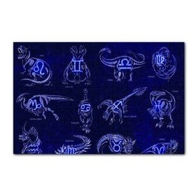 Cakapuzzle Dinozorlu Burç Sembolleri Neon 120 Parça Ahşap Puzzle