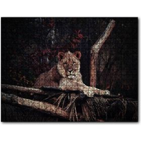 Cakapuzzle Dişi Aslan Dinleniyor Ahşap 500 Parça Puzzle