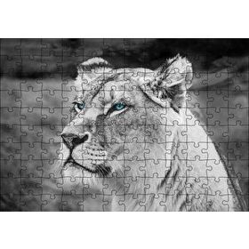 Cakapuzzle Dişi Aslan Monochrome Mdf 120 Parça Puzzle