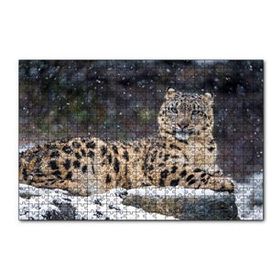 Cakapuzzle Dişi Kar Leoparı 120 Parça Ahşap Puzzle