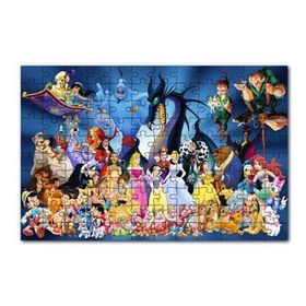 Cakapuzzle Disney Masal Kahramanları Bir Arada 120 Parça Ahşap Puzzle