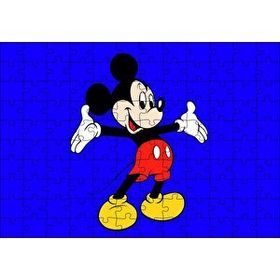 Cakapuzzle Disney Mickey Mouse mavi Görsel 120 Parça Ahşap Puzzle
