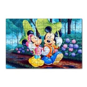 Cakapuzzle Disney Mickey Mouse Minnie Mouse 120 Parça Ahşap Puzzle