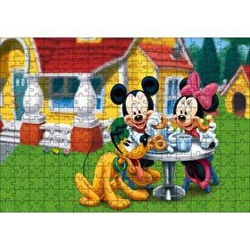 Cakapuzzle Disney Mickey Mouse Minnie Mouse ve Pluto 120 Parça Ahşap Puzzle
