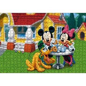 Cakapuzzle Disney Mickey Mouse Minnie Mouse ve Pluto 120 Parça Ahşap Puzzle