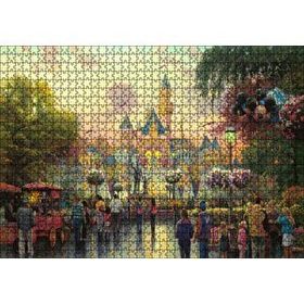 Cakapuzzle Disneyland ve Ziyaretçileri 120 Parça Ahşap Puzzle