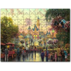 Cakapuzzle Disneyland ve Ziyaretçileri Mdf 255 Parça Puzzle