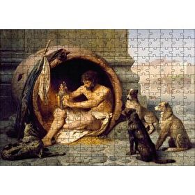 Cakapuzzle Diyojen Köpekleri ve Fıçısı 120 Parça Ahşap Puzzle