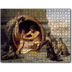 Cakapuzzle Diyojen Köpekleri ve Fıçısı Mdf 500 Parça Puzzle