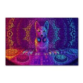 Cakapuzzle DJ Köpek ve Saykodelik Desenler 120 Parça Ahşap Puzzle
