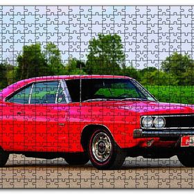 Cakapuzzle Dodge Charger 500 Otomobil Görsel Ahşap 1000 Parça Puzzle