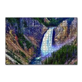 Cakapuzzle Doğa Dağlarda Şelale Manzara 120 Parça Ahşap Puzzle