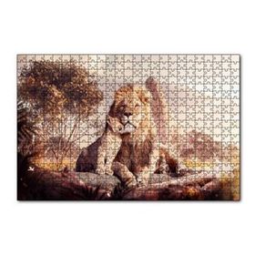 Cakapuzzle Doğada Aslan Ve Yavrusu Görseli 120 Parça Ahşap Puzzle