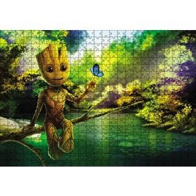 Cakapuzzle Doğada Baby Groot Görseli Ahşap 500 Parça Puzzle