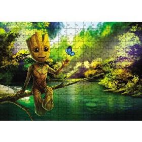 Cakapuzzle Doğada Baby Groot Görseli Mdf 255 Parça Puzzle