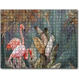 Cakapuzzle Doğadaki Çift Filamingo Görseli Mdf 1000 Parça Puzzle