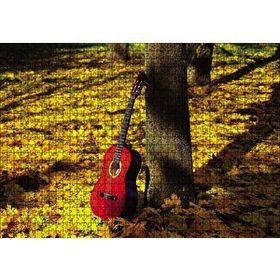 Cakapuzzle Doğadaki Gitar 120 Parça Ahşap Puzzle