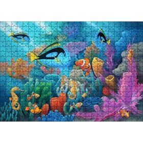 Cakapuzzle Doğal Ortamında Tropikal Balıklar ve Mercanlar Mdf 500 Parça Puzzle