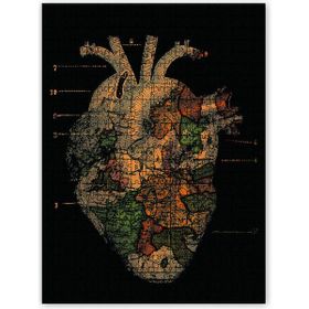 Cakapuzzle Doğanın Uyumu Kalp Ahşap 1000 Parça Puzzle