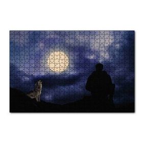Cakapuzzle Dolun Ay Mehtap Adam Kurt 120 Parça Ahşap Puzzle