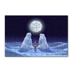 Cakapuzzle Dolunaya Karşı Kola İçen Kutup Ayıları 120 Parça Ahşap Puzzle