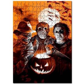 Cakapuzzle Dolunayda Korku Karakterleri Bir Arada Mdf 120 Parça Puzzle