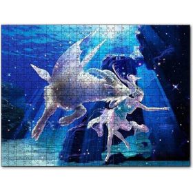 Cakapuzzle Dolunayda Şirin Kulübe ve Bahçede Ağaçlar Mdf 500 Parça Puzzle