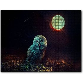 Cakapuzzle Dolunayorman ve Baykuş Sürreal Mdf 120 Parça Puzzle