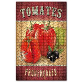 Cakapuzzle Domatesler Zeytin Afişi Görseli Ahşap 255 Parça Puzzle