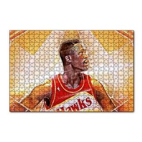 Cakapuzzle Dominique Wilkins Hawks Basketbol 120 Parça Ahşap Puzzle
