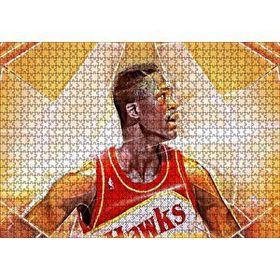 Cakapuzzle Dominique Wilkins Hawks Basketbol 120 Parça Ahşap Puzzle