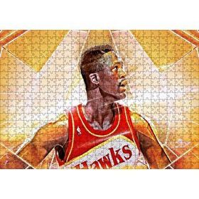 Cakapuzzle Dominique Wilkins Hawks Basketbol 120 Parça Ahşap Puzzle