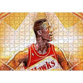 Cakapuzzle Dominique Wilkins Hawks Basketbol 120 Parça Ahşap Puzzle