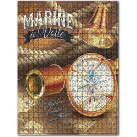 Cakapuzzle Donanma Yelkenli Pusula Çan Ip Görseli 500 Parça Puzzle