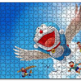 Cakapuzzle Doraemon ve Çocuklar Mavi Göklerde Mdf 500 Parça Puzzle