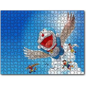 Cakapuzzle Doraemon ve Çocuklar Mavi Göklerde Mdf 500 Parça Puzzle