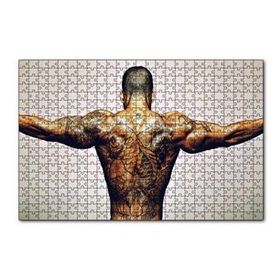 Cakapuzzle Dövmeli Adam ve Kasları 120 Parça Ahşap Puzzle