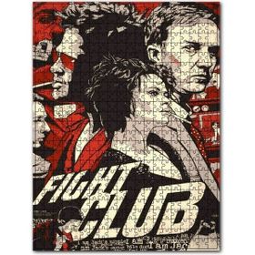 Cakapuzzle Dövüş Kulübü Fight Club Baskılı Görsel Ahşap 255 Parça Puzzle