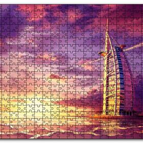Cakapuzzle Dubai Burj Al Arab Günbatımı Mdf 120 Parça Puzzle